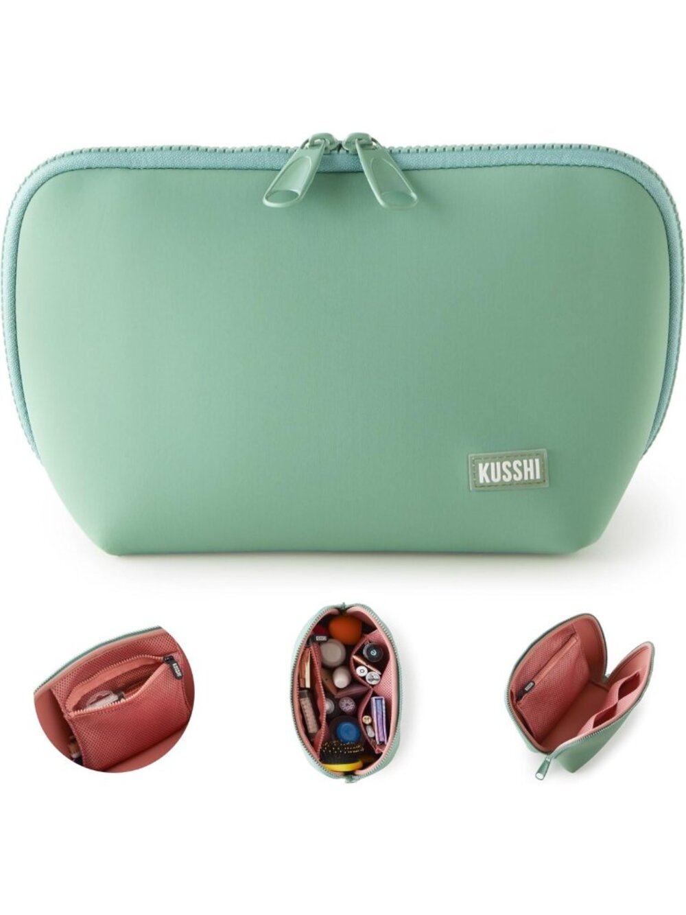 Stylish Neoprene Makeup Bag - Washable Travel Organizer for Easy Packing